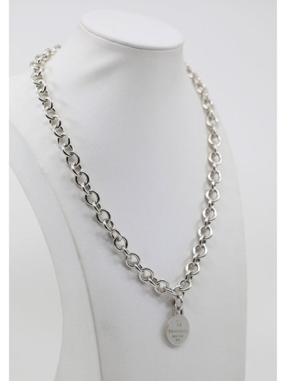 Tiffany & Co x Beyonce Renaissance Round Tag 925 Silver Necklace 20" 77.4g